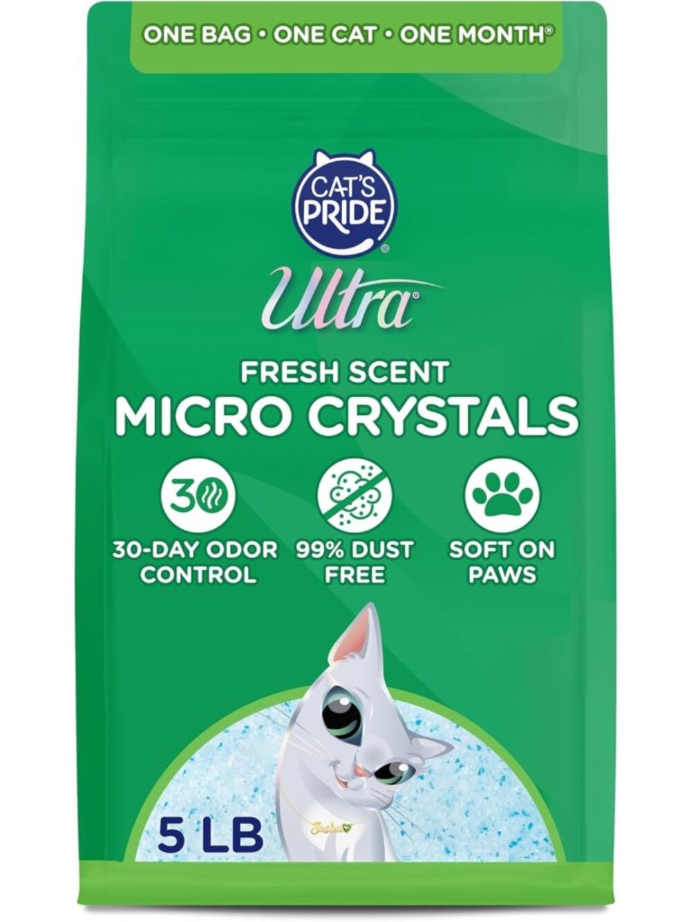 Fresh Scent Micro Crystals Cat Litter, Soft on Paws, 5lb - Odor Control